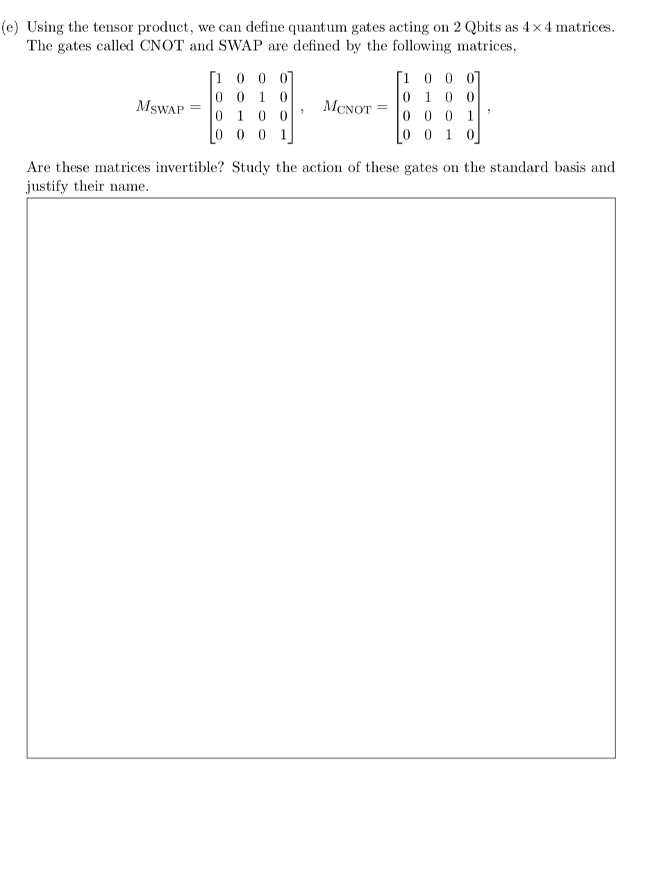 Cnot Inverse Matrix Solved are CNOT and WAP matrices invertible? | Chegg.com