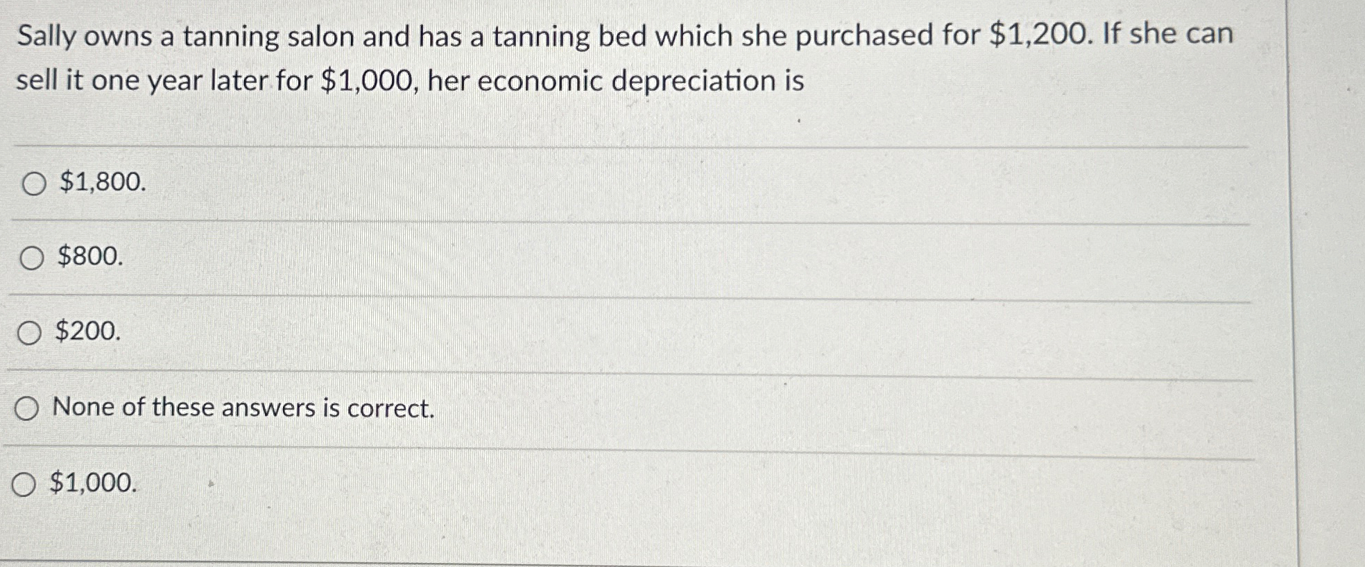 Solved Sally owns a tanning salon and has a tanning bed | Chegg.com