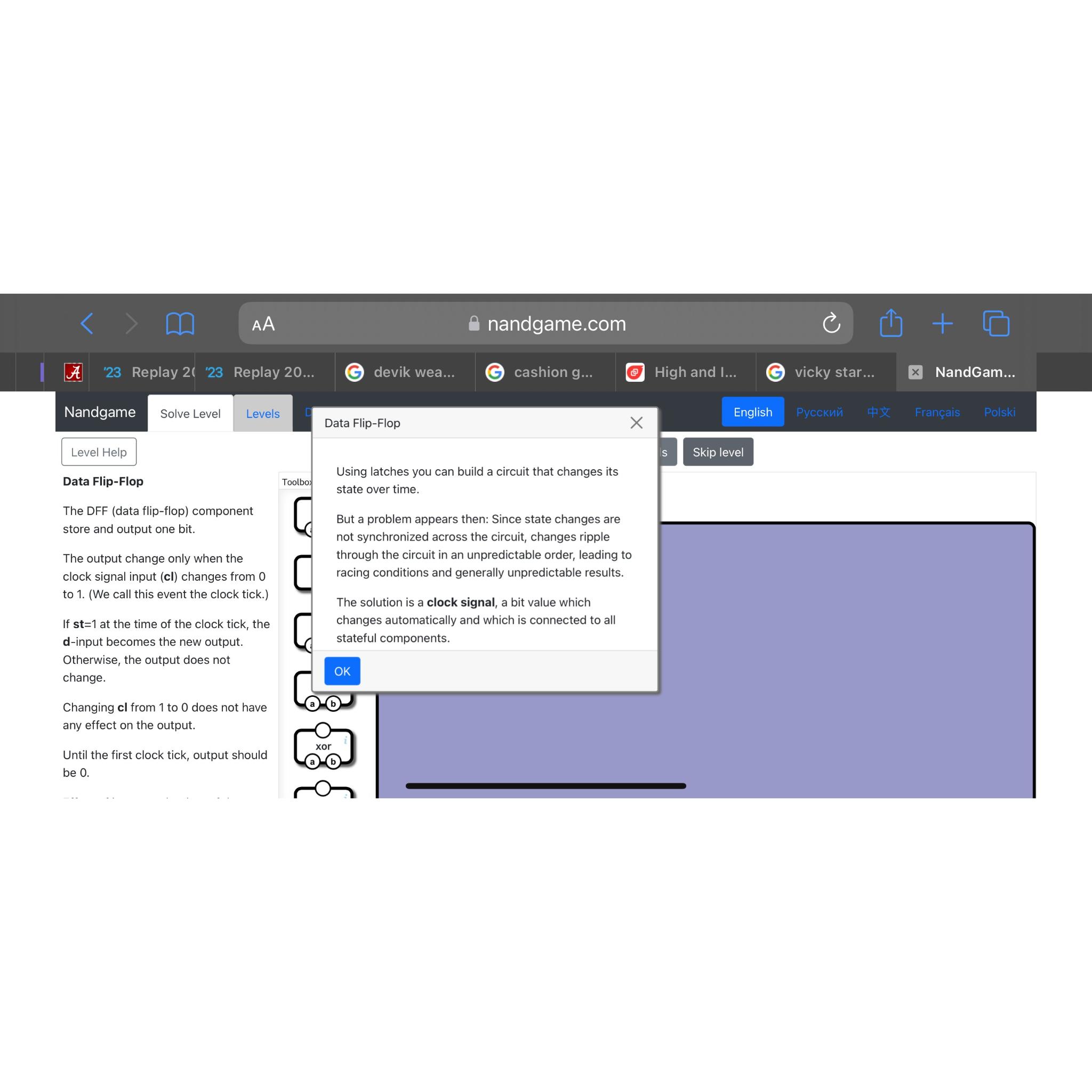 Solved Data Flip-FlopThe DFF (data flip-flop) ﻿component | Chegg.com