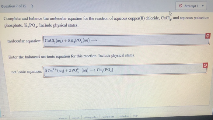 Solved Complete And Balance The Molecular Equation For The 9253