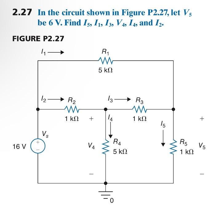 Solved 2.25 Find VR2,VR4, and VR5 in the circuit shown in | Chegg.com