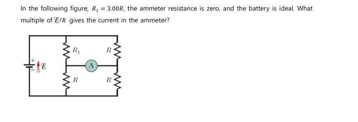 Solved In the following figure, R₁ = 3.00R, the ammeter | Chegg.com