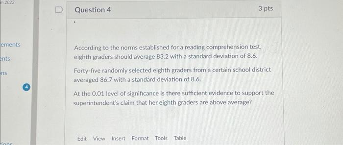 [Solved]: According to the norms established for a reading