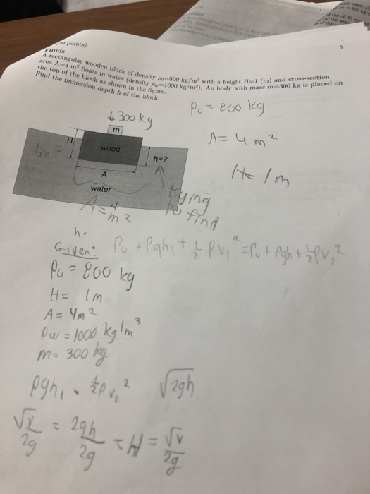 how to find the density of a wooden rectangular block in water