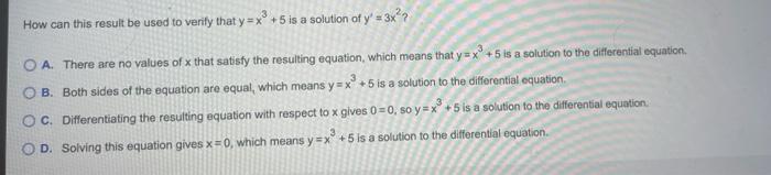 Solved Verify by substitution that the given function is a | Chegg.com