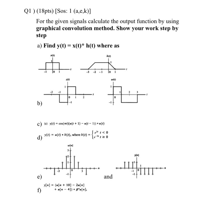 Solved Q1 18pts Sos 1 A E K For The Given Signal Chegg Com