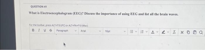 Solved What Is Electroencephalogram (EEG)? Discuss The | Chegg.com