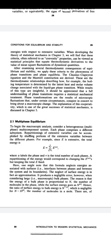 1 Consider A One Component System When Two Phases Chegg Com