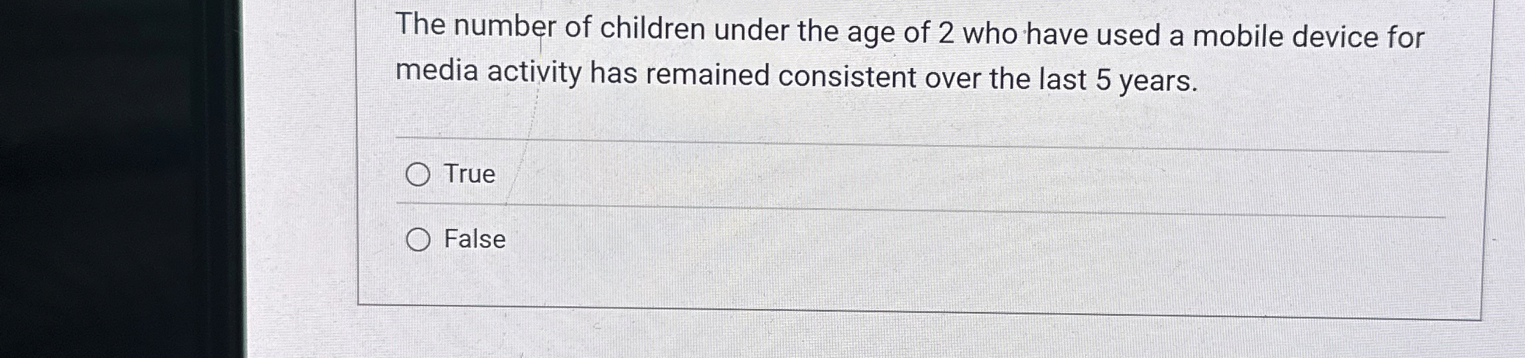 Solved The number of children under the age of 2 ﻿who have