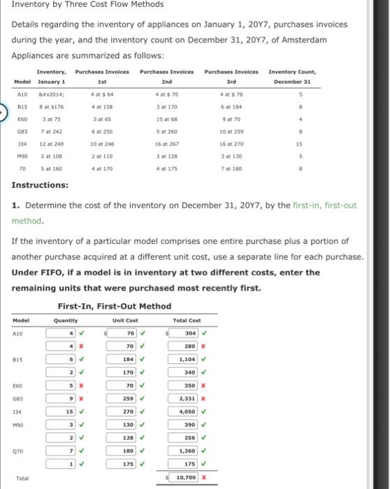 Solved Inventory by Three Cost Flow Methods Details | Chegg.com