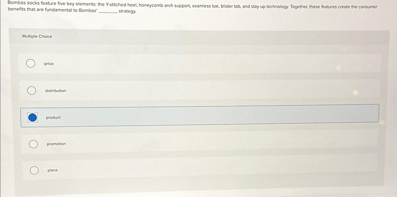 Solved Bombas socks feature five key elements the