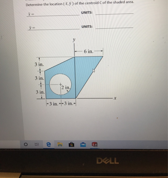 Solved Determine The Location X Y Of The Centroid C Of Chegg Com