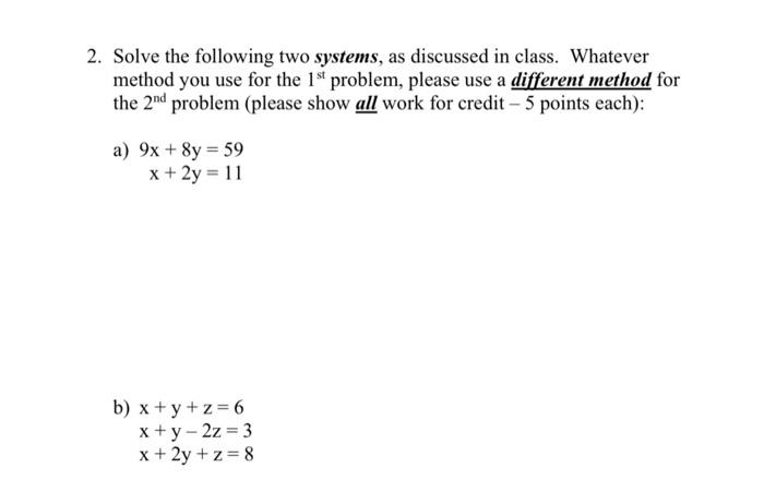 Solved linear algebra answer both parts clearly and well. i | Chegg.com