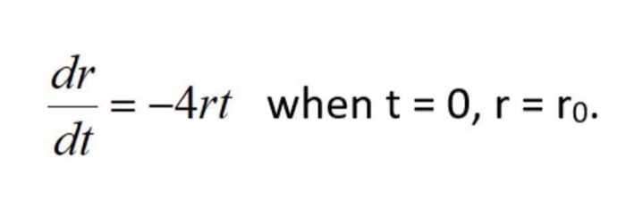 Solved Dr Dt -4rt When T = 0, R = Ro. 