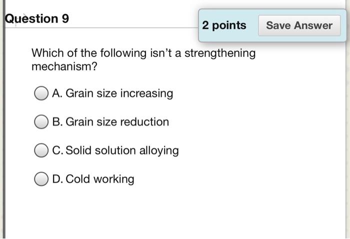 Solved Question 9 2 points Save Answer Which of the | Chegg.com
