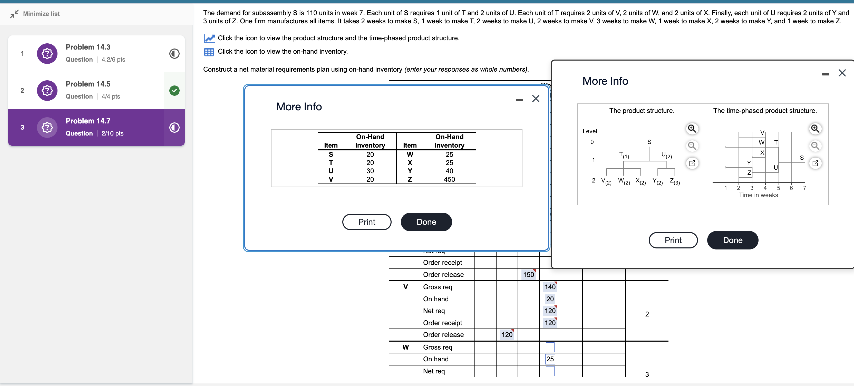 Solved Click the icon to view the product structure and the | Chegg.com
