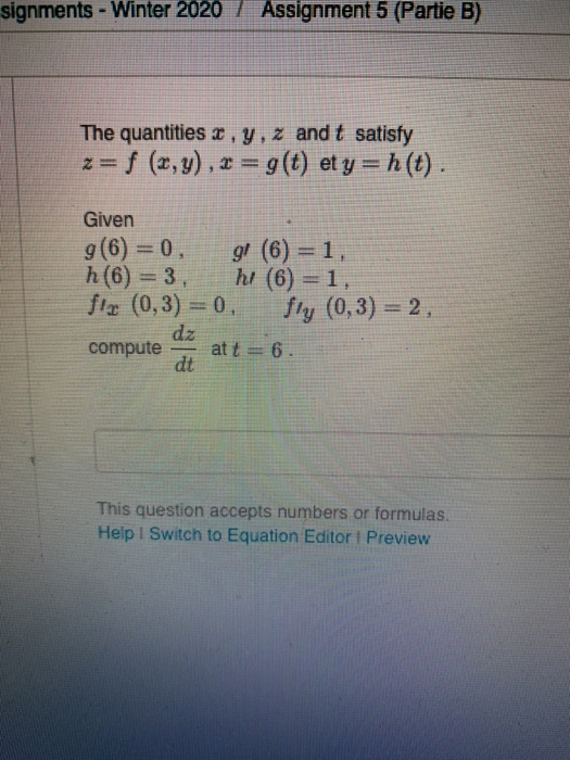 Solved Signments Winter Assignment 5 Partie B The Chegg Com