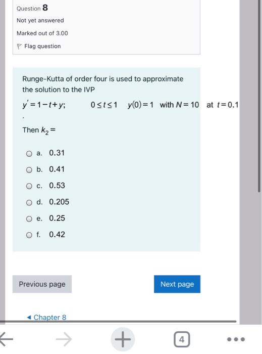 Solved Question 8 Not yet answered Marked out of 3.00 P Flag | Chegg.com