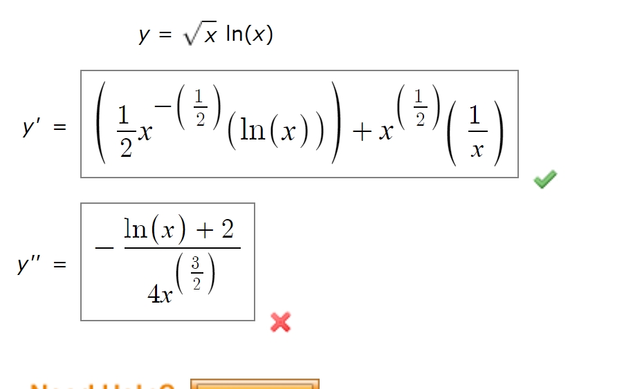 what is the differentiation of (ln x)^2