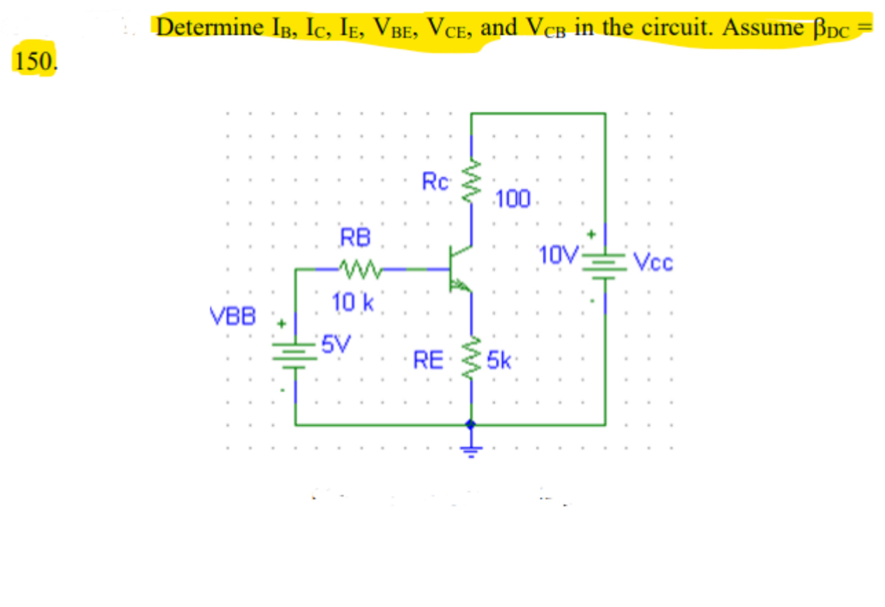 Solved Determine Ibicievbevce ﻿and Vcb ﻿in The Circuit 9179