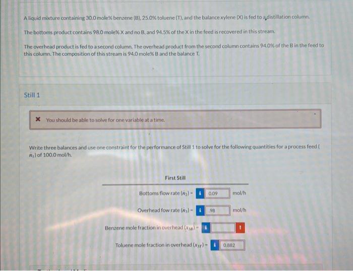 Solved A Liquid Mixture Contains 10 A 20 B 30 C And Chegg Com