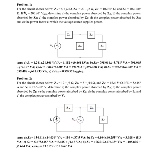 Solved Problem 1:For the circuit shown below, | Chegg.com