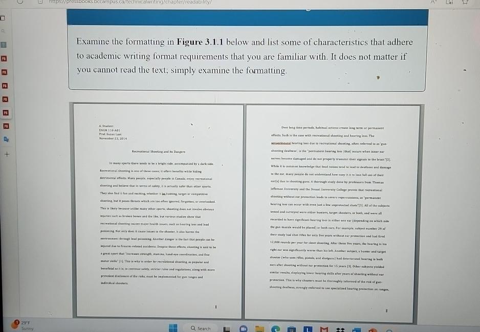 Solved Examine the formatting in Figure 3.1.1 ﻿below and | Chegg.com