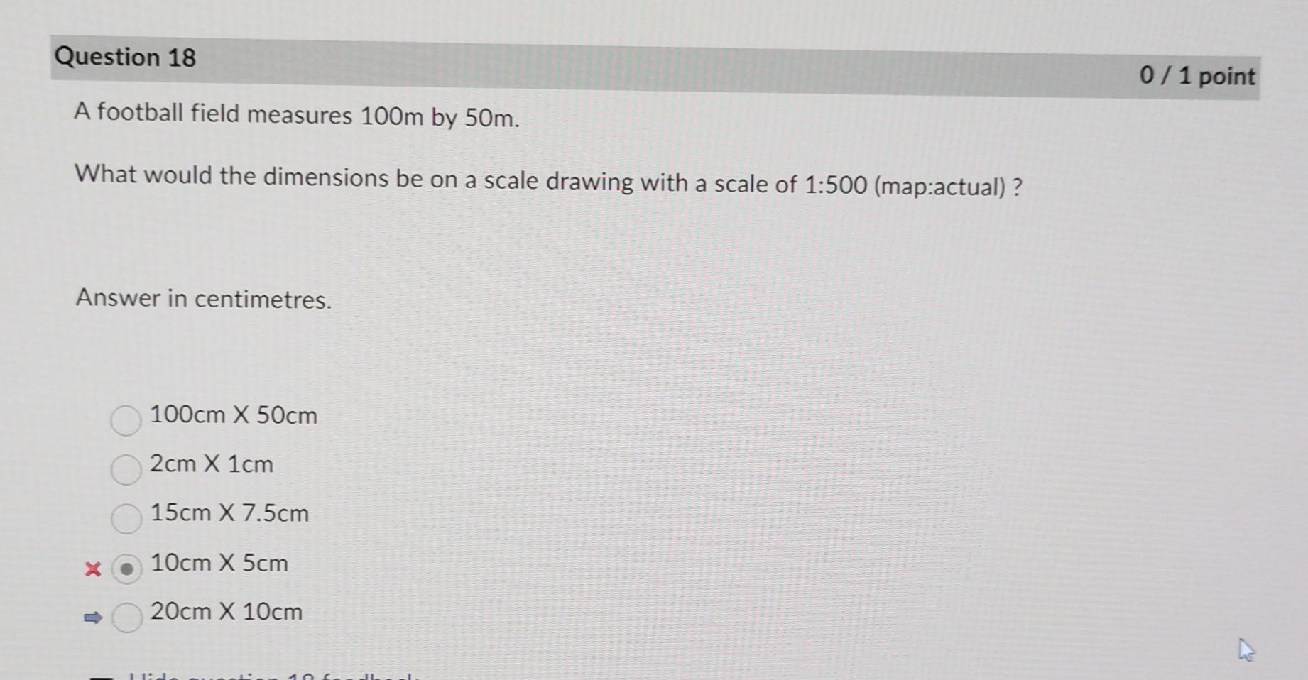 Solved A football field measures 100 m by 50 m. What would