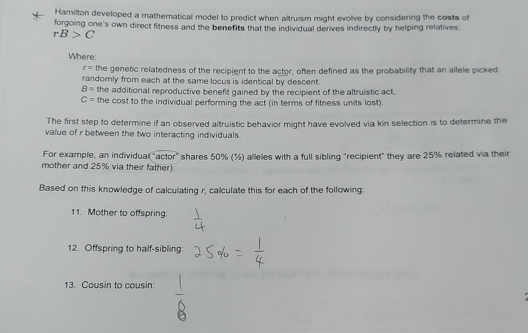 Solved Hamilton developed a mathematical model to predict