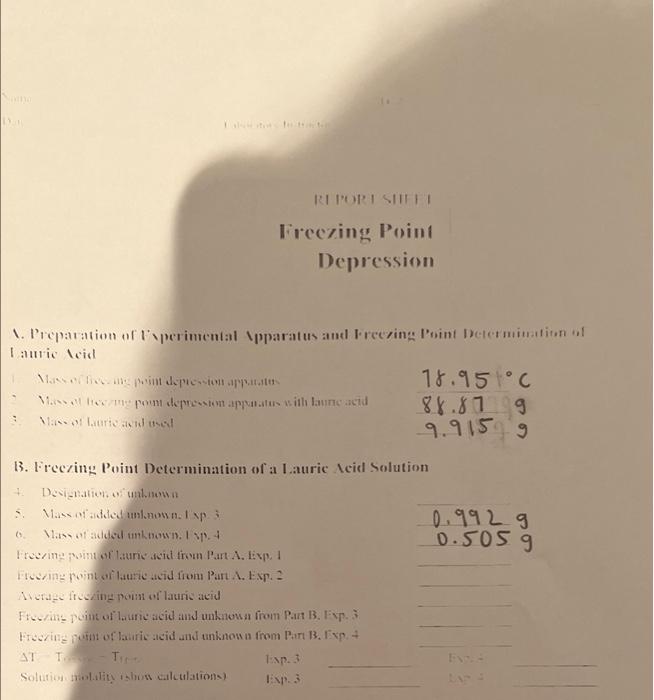 Solved Name Desk Date Laboratory Instructor REPORT SHEET | Chegg.com