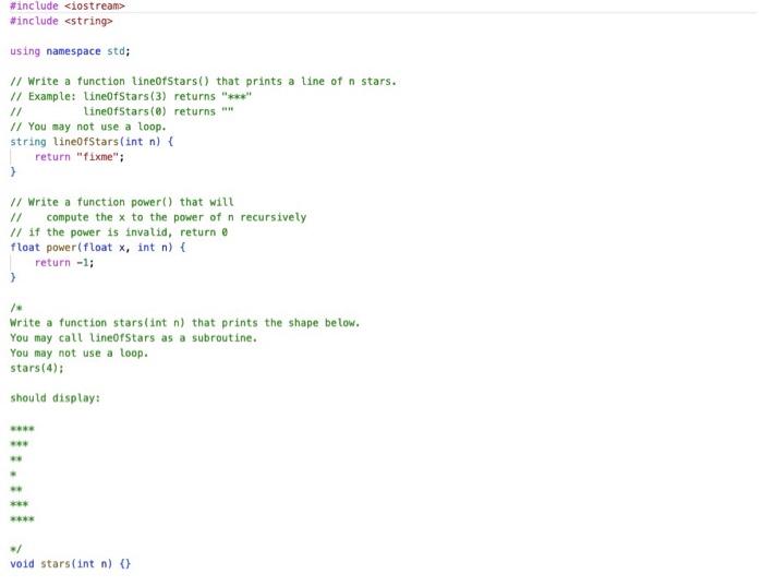 Solved i need help doing this using recursion c++ | Chegg.com