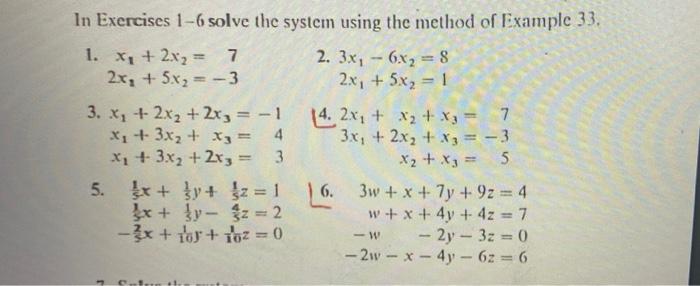 Solved In Exercises 1-6 solve the system using the method of | Chegg.com