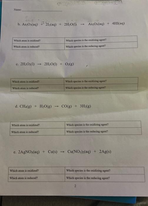 Solved Assign Oxidation States To All Elements In Each | Chegg.com