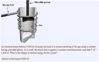 Solved An electrical heater delivers 9.020 kJ of energy (as | Chegg.com