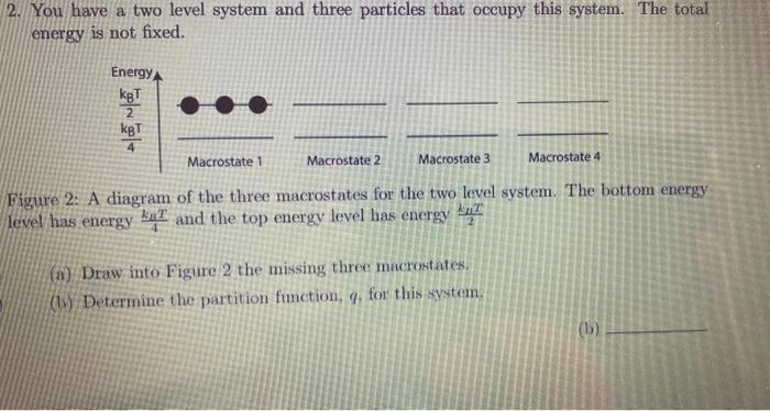 Solved 2. You have a two level system and three particles | Chegg.com
