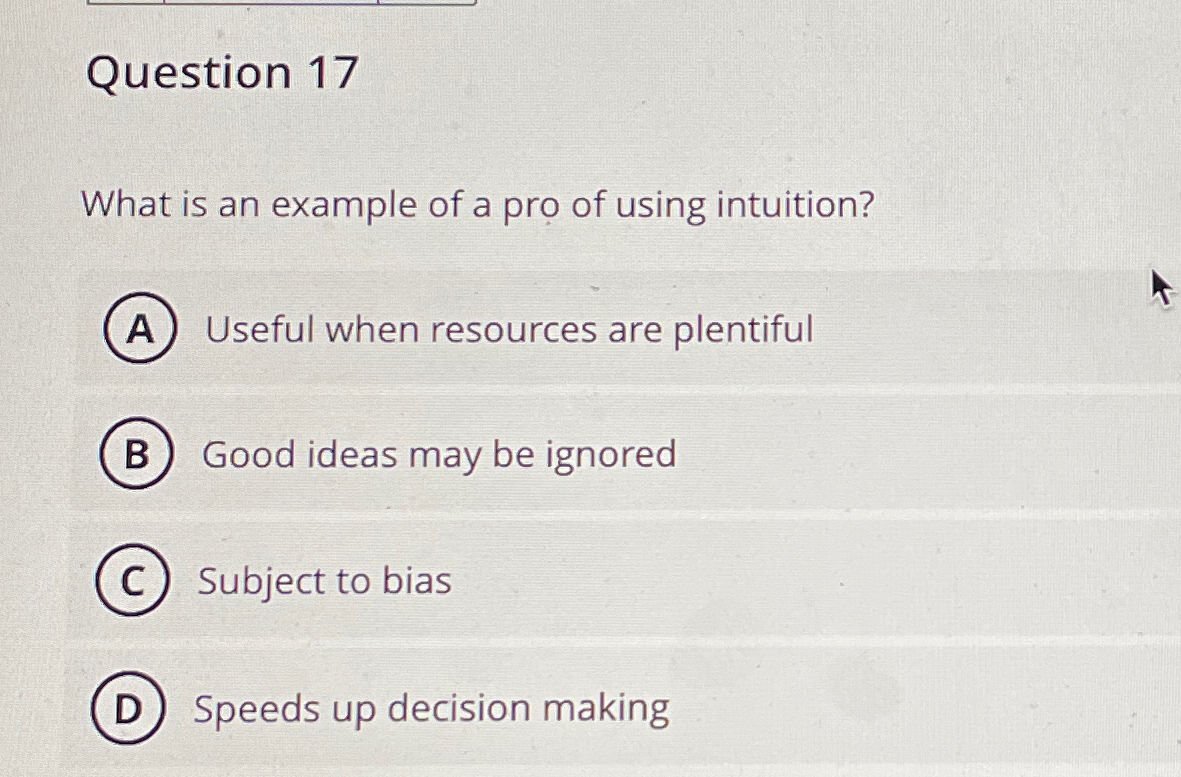 Solved Question 17What is an example of a pro of using | Chegg.com