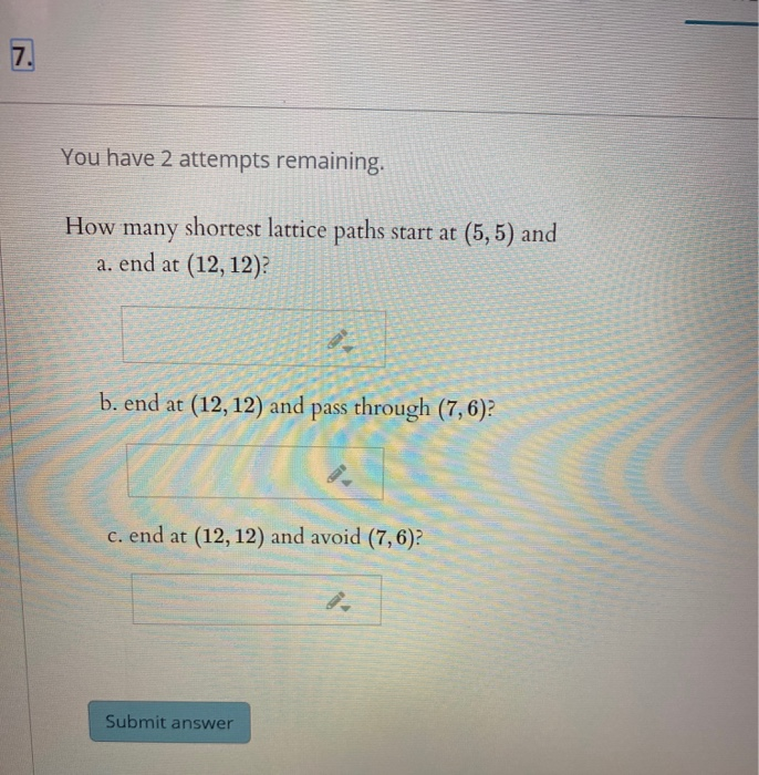 Solved N You have 2 attempts remaining. How many shortest