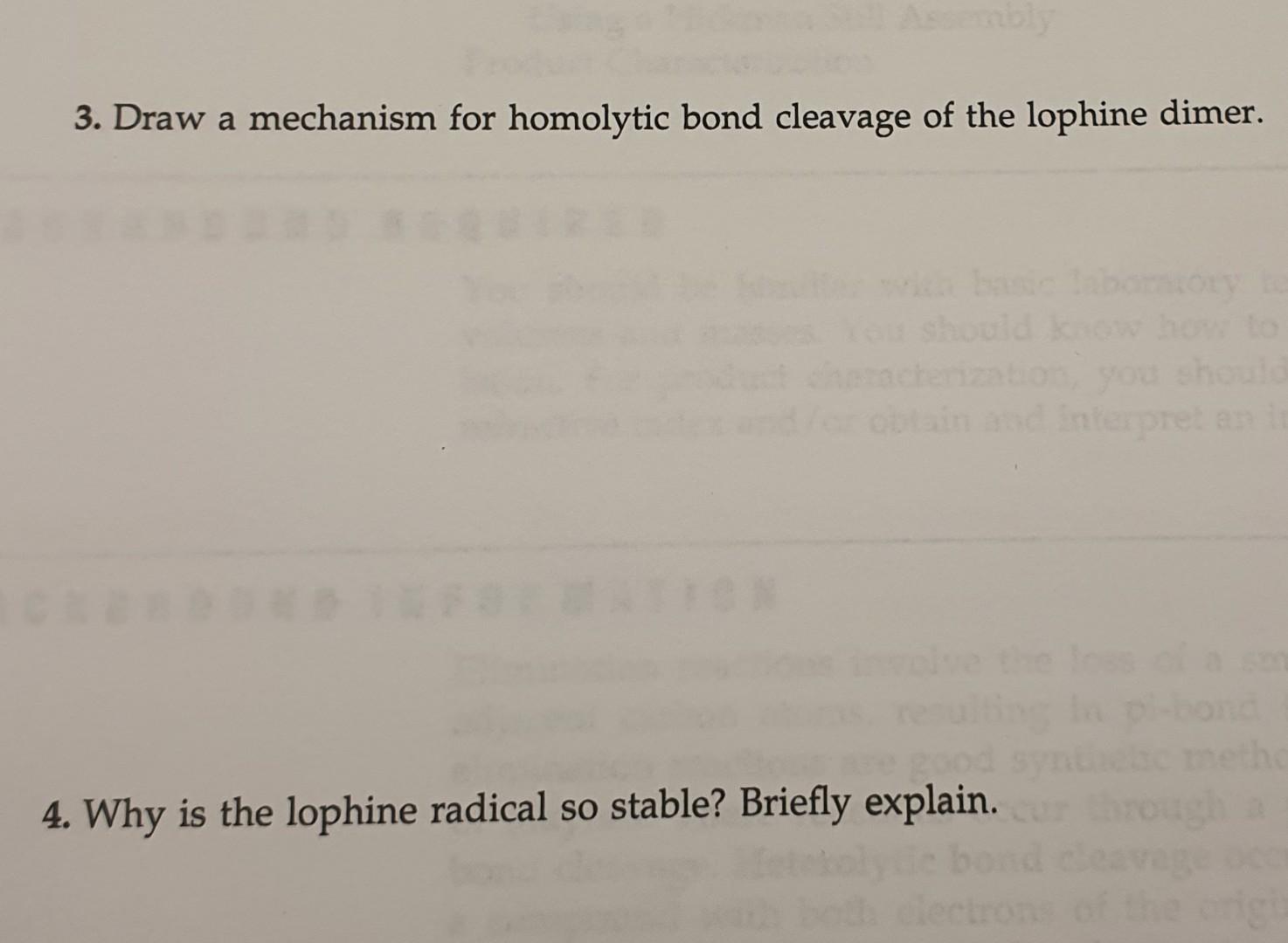 Solved Topic: Synthesis and Kinetics of the Lophine | Chegg.com