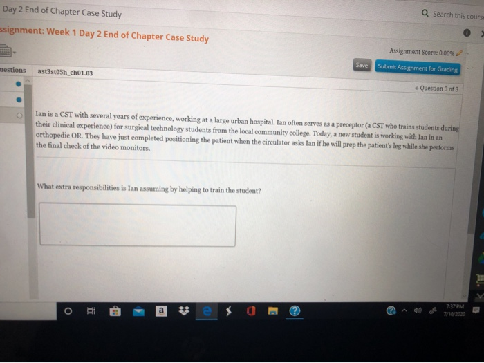 Solved Q Search this course Day 2 End of Chapter Case Study | Chegg.com