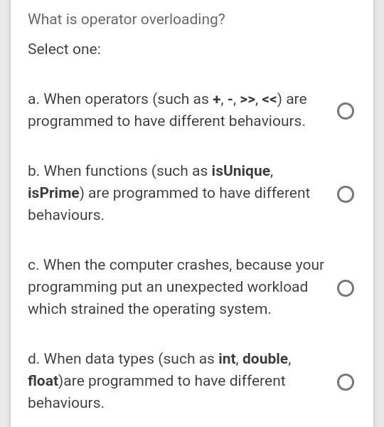 SOLUTION: Unit 7 operator overloading - Studypool