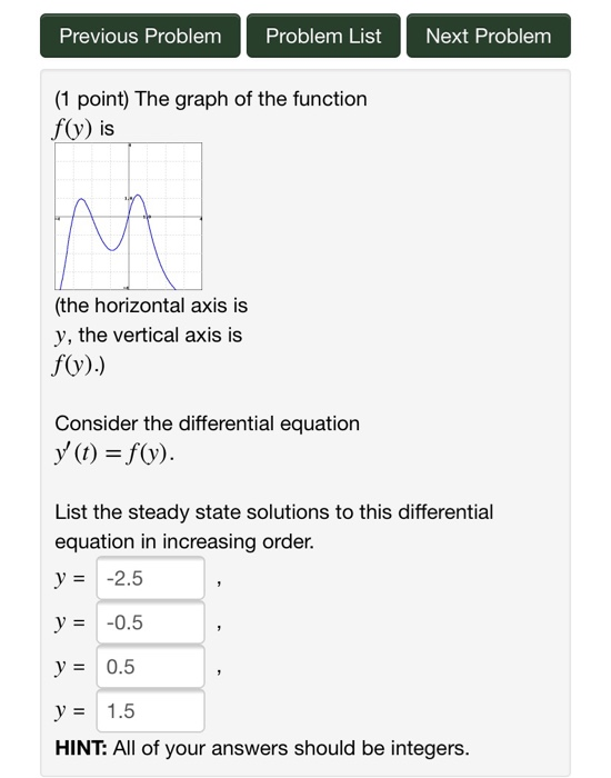 Solved Previous Problem Problem List Next Problem (2 points) | Chegg.com