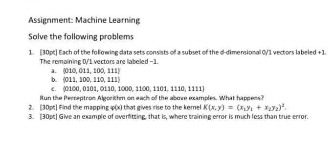 assignment problem machine learning