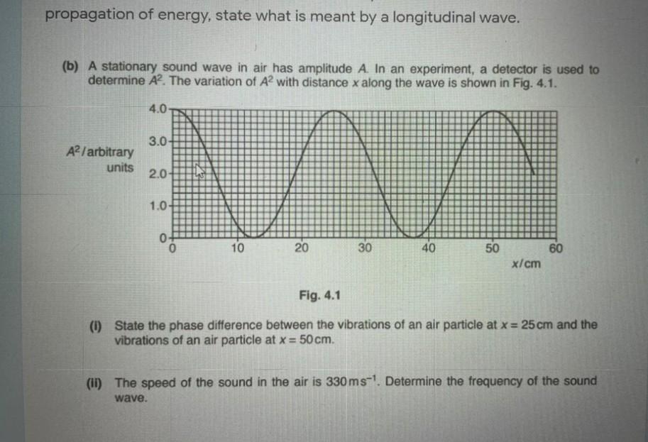 Solved propagation of energy, state what is meant by a