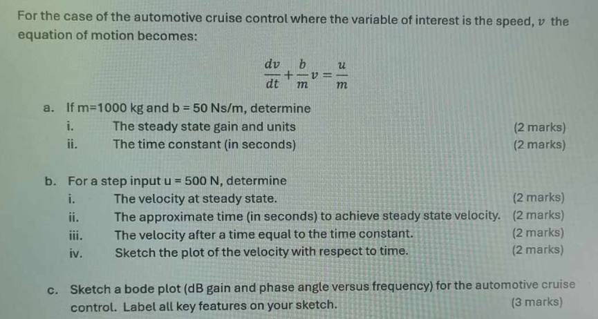 Solved For the simplified block diagram shown in Figure 2, | Chegg.com