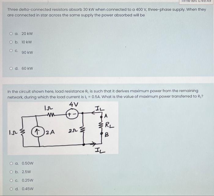 Solved lille leil 0.49.49 Three delta-connected resistors | Chegg.com