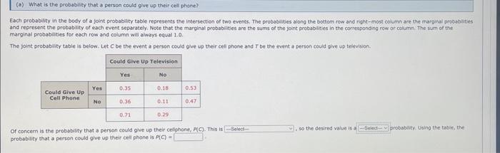 Solved Each Probability In The Body Of A Joint Probability | Chegg.com