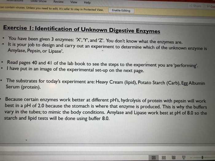 Solved QUESTION 4 1. Identify the Unknown Enzymes from | Chegg.com