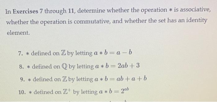 Solved In Exercises 7 through 11, determine whether the | Chegg.com