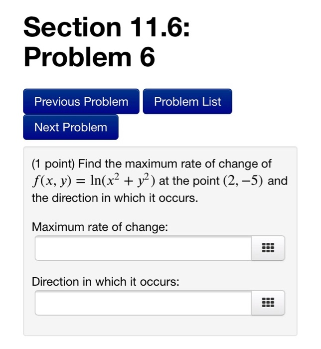 Solved Section 11.6: Problem 6 Previous Problem Problem List | Chegg.com