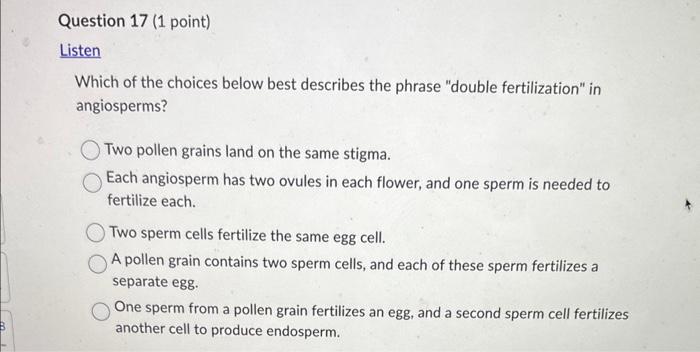 Solved What is a key difference between gymnosperms and | Chegg.com
